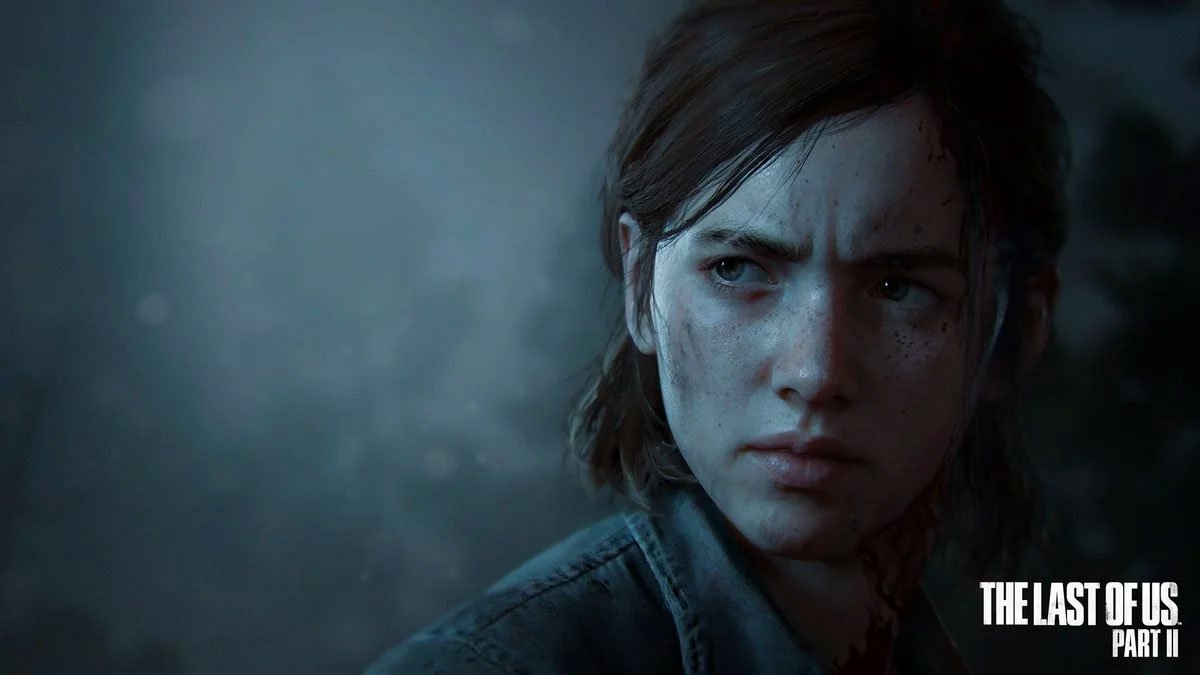 Tampilan visual Ellie dalam The Last of Us Part II dengan suasana mencekam